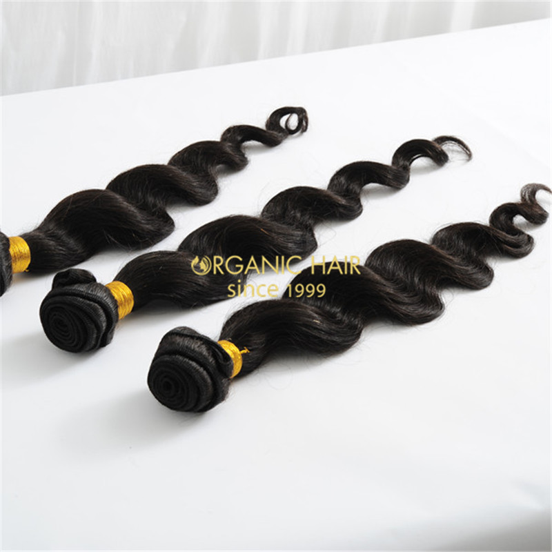 Peruvian loose wave human hair weave